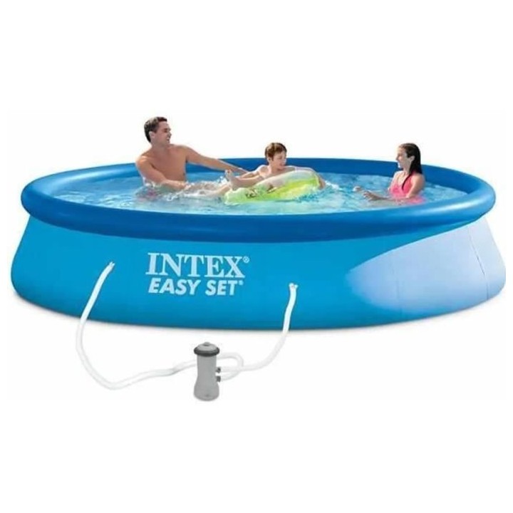 Kit Piscine hors sol autoportée INTEX - Easy Set - 396 x 84 cm - Rond