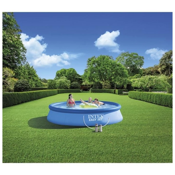 Kit Piscine hors sol autoportée INTEX - Easy Set - 396 x 84 cm - Rond