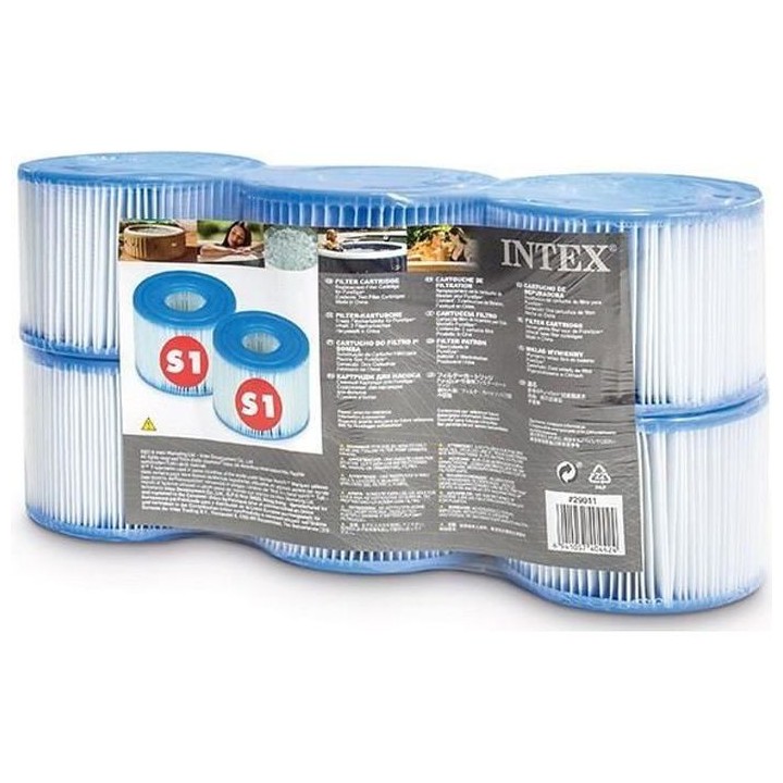 Intex lot de 6 cartouches pour pure spa