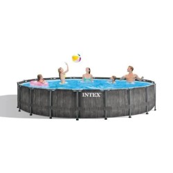 Kit Piscine hors sol tubulaire INTEX Baltik - 549 x 122 cm - Ronde (Livrée avec épurateur a cartouche, bâche, tapis de sol,