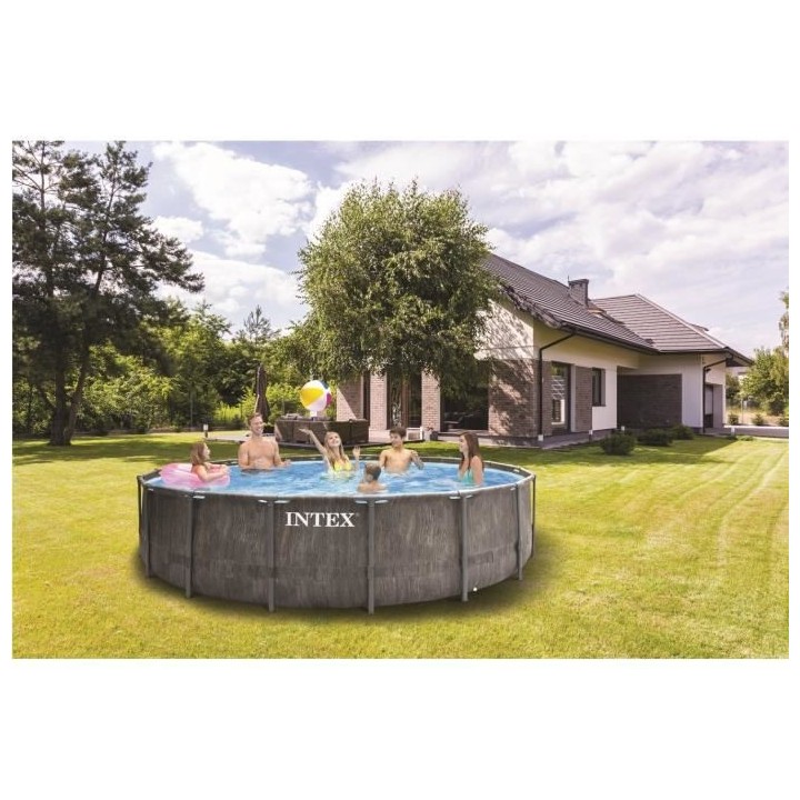 Kit Piscine hors sol tubulaire INTEX Baltik - 549 x 122 cm - Ronde (Li