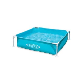 Piscine acidulée Metal Frame Junior carrée bleue 122 x 122 x 30 cm -
