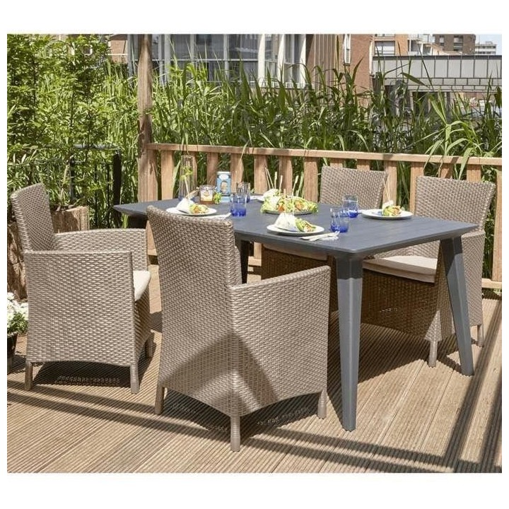 Allibert by KETER - Iowa - fauteuil de jardin - aspect rotin tressé a