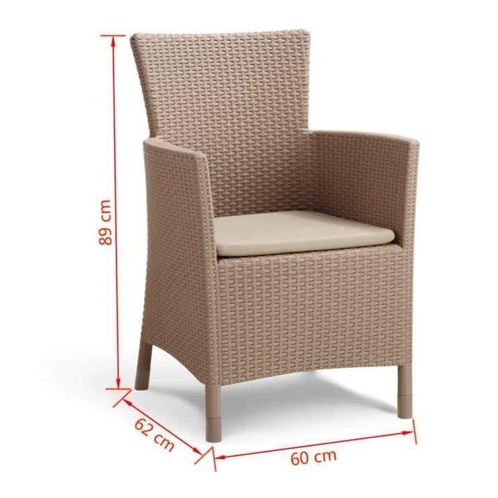 Allibert by KETER - Iowa - fauteuil de jardin - aspect rotin tressé a
