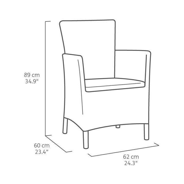 Allibert by KETER - Iowa - fauteuil de jardin - aspect rotin tressé a