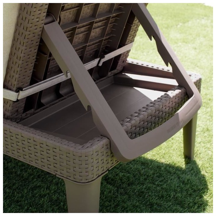 Allibert by KETER - Jaipur - Bain de soleil - Résine imitation rotin