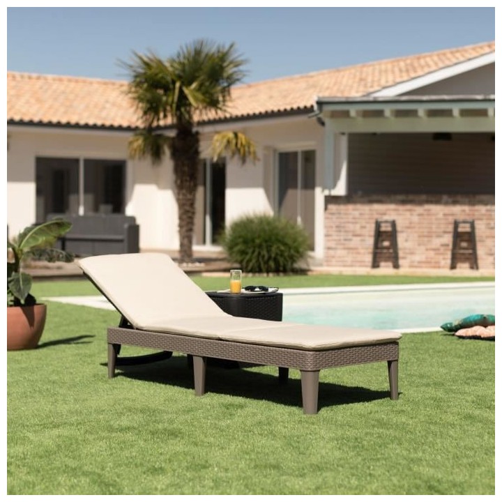 Allibert by KETER - Jaipur - Bain de soleil - Résine imitation rotin