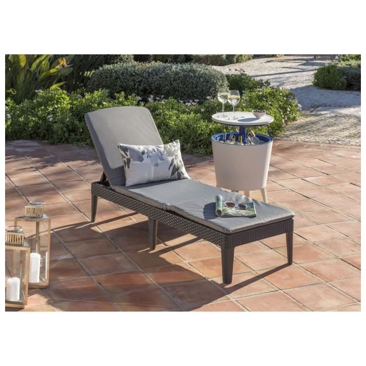 Allibert by KETER - Jaipur - Bain de soleil en résine imitation rotin