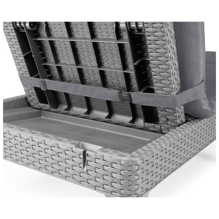 Allibert by KETER - Jaipur - Bain de soleil en résine imitation rotin