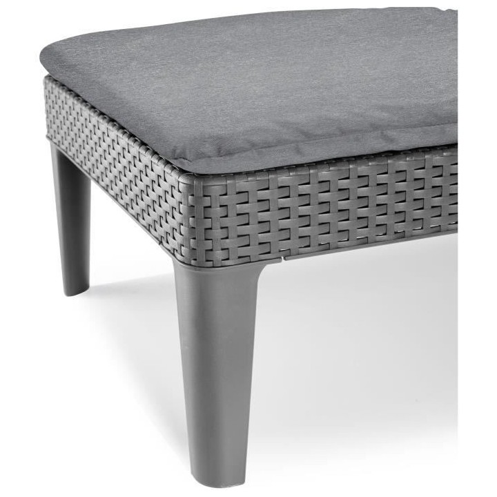 Allibert by KETER - Jaipur - Bain de soleil en résine imitation rotin