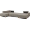 Canapé d'angle panoramique convertible JAKOB - 7 places - Beige - Scandinave - L318 x H78 x P194 cm