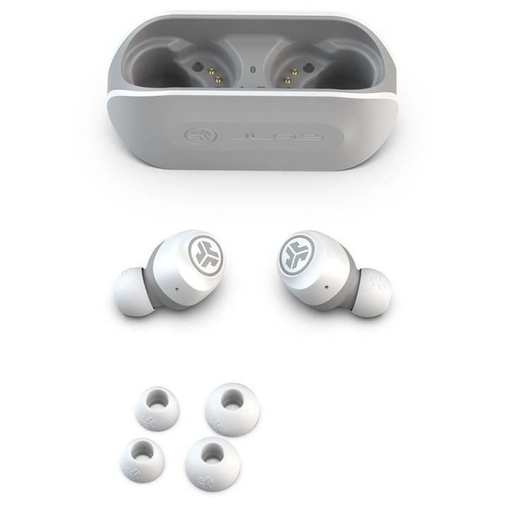 JLab Audio - GO Air True Wireless Earbuds White/Grey - Écouteurs sans