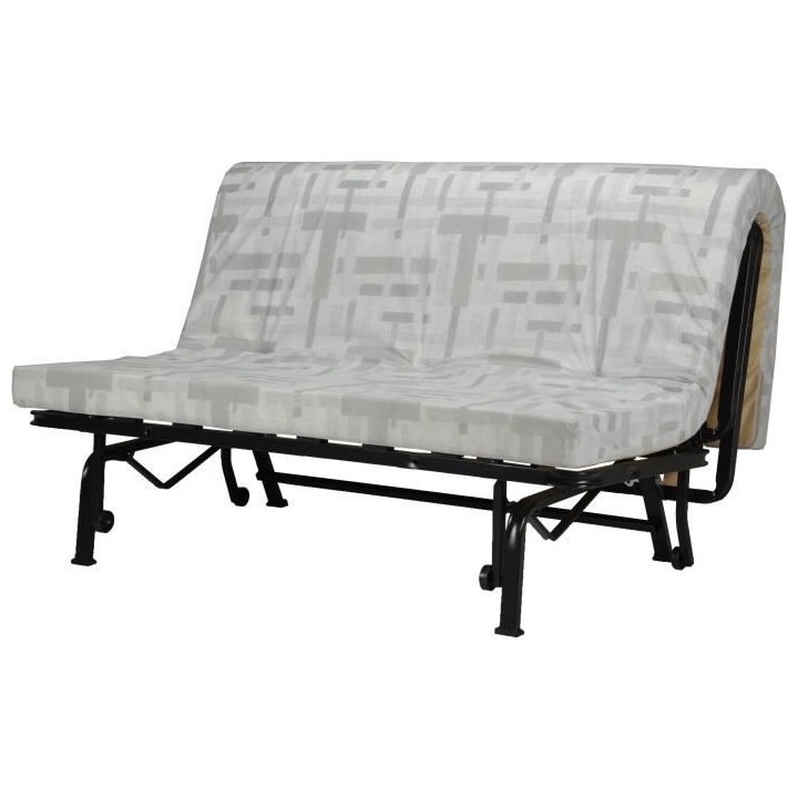 Banquette BZ 2 places Joe - Tissu terracotta - L143 x P97 x H89cm - Fa