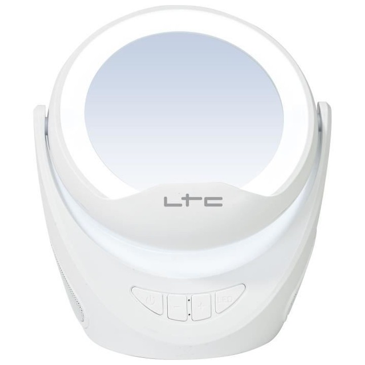 Miroir lumineux LED - LTC - MIRROR PHONE - Sur batterie muni de haut-p