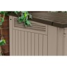 KETER - Coffre de rangement extérieur en résine 880 litres Beige et marron- Malle de jardin sans vérins