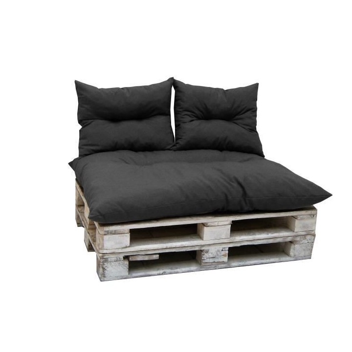 Kit palette classic - Matelas ardoise + 2 coussins dossier - JARDIN PR