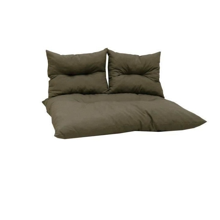 Kit palette classic - Matelas taupe + 2 coussins dossier - JARDIN PRIV