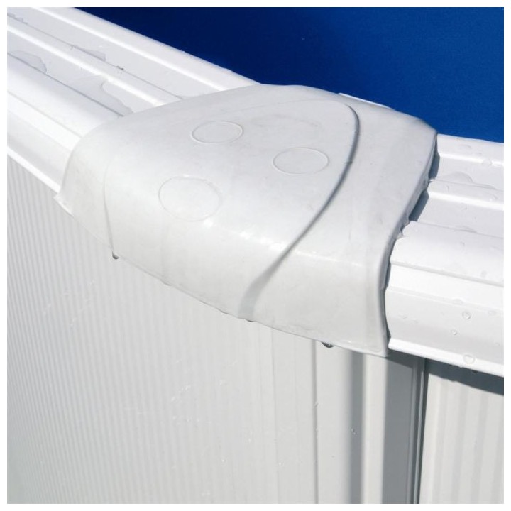 GRE - Kit Piscine hors sol acier ronde blanche - Ø480 x 122 cm (Livr