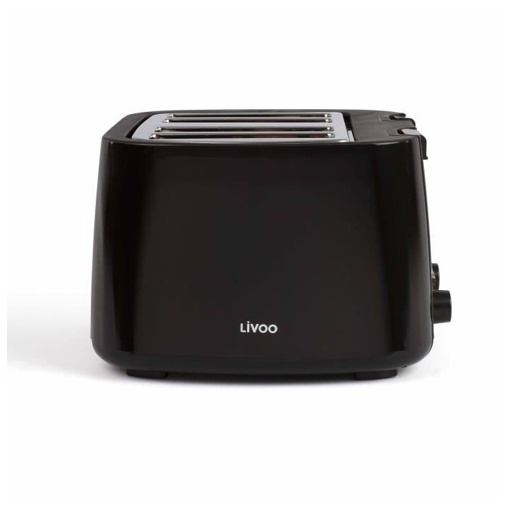 LIVOO DOD167N Grille-pain - 4 fentes - Noir