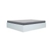 ECLIPSE Lit adulte 140x190 cm avec Coffre de rangement - Simili Blanc