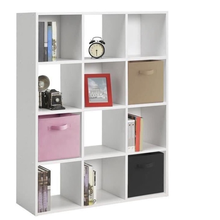 Meuble de rangement MIXCLUB 12 cases - Blanc - L 91 x P 30 x H 120,7 c