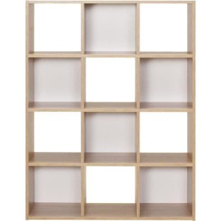 Meuble de rangement MIXCLUB 12 cases - Décor chene - L 91 x P 30 x H