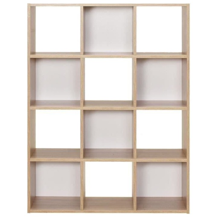Meuble de rangement MIXCLUB 12 cases - Décor chene - L 91 x P 30 x H