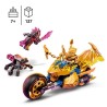 LEGO 71768 NINJAGO La Moto Dragon d'Or de Jay, Jouet avec Véhicule et Figurine de Dragon, Idée Cadeau Anniversaire pour Enfant