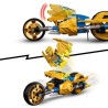 LEGO 71768 NINJAGO La Moto Dragon d'Or de Jay, Jouet avec Véhicule et Figurine de Dragon, Idée Cadeau Anniversaire pour Enfant