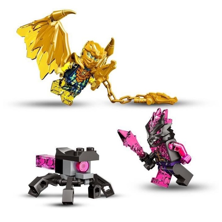 LEGO 71768 NINJAGO La Moto Dragon d'Or de Jay, Jouet avec Véhicule et