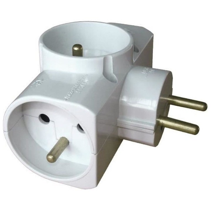 Triplite latérale ZENITECH 16A - Blanc