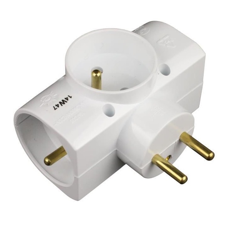 Triplite latérale ZENITECH 16A - Blanc