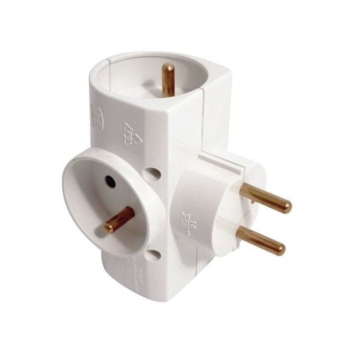 Triplite latérale ZENITECH 16A - Blanc