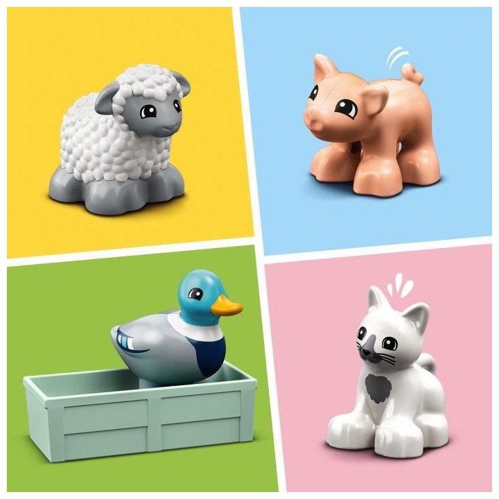 LEGO 10949 DUPLO Town Les Animaux de la Ferme Jouet avec Figurines du