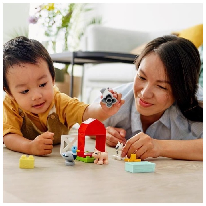 LEGO 10949 DUPLO Town Les Animaux de la Ferme Jouet avec Figurines du