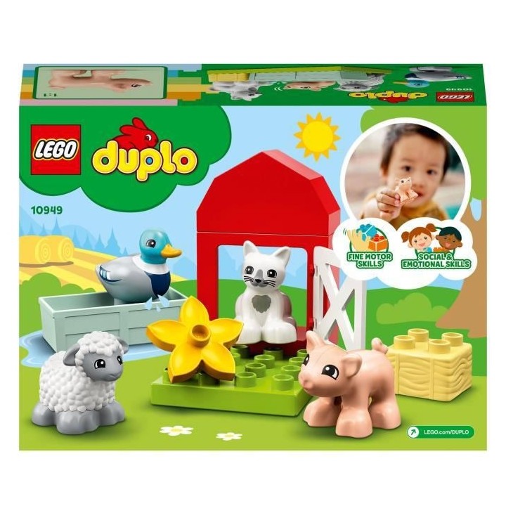 LEGO 10949 DUPLO Town Les Animaux de la Ferme Jouet avec Figurines du