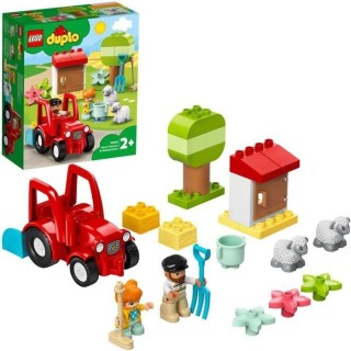 LEGO 10950 DUPLO Town Le Tracteur et Les Animaux Jouet avec Figurine d
