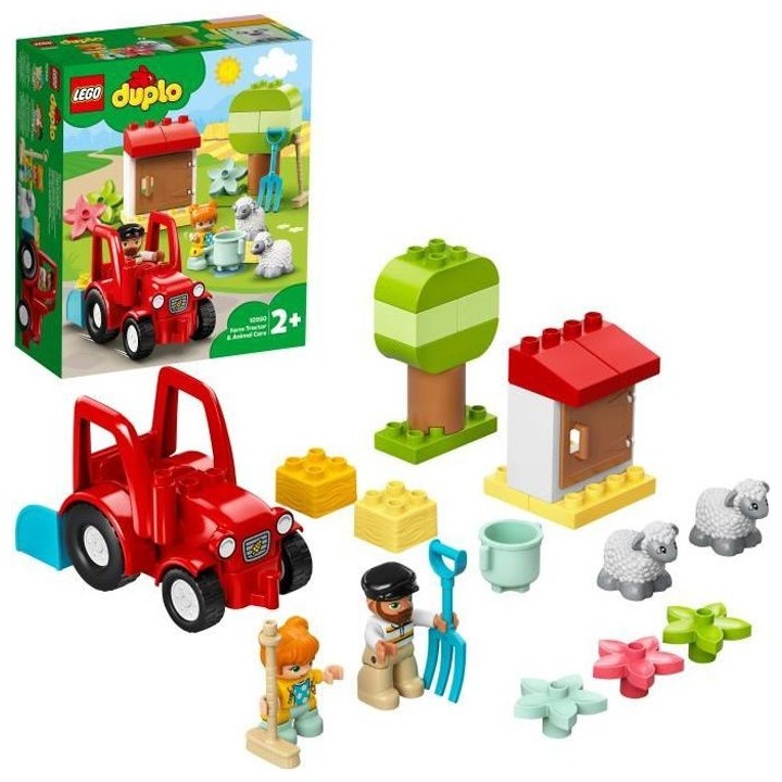 LEGO 10950 DUPLO Town Le Tracteur et Les Animaux Jouet avec Figurine d