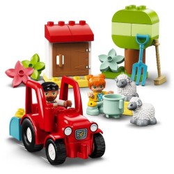 LEGO 10950 DUPLO Town Le Tracteur et Les Animaux Jouet avec Figurine du Mouton pour Enfant de 2 ans et +