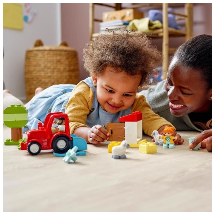 LEGO 10950 DUPLO Town Le Tracteur et Les Animaux Jouet avec Figurine d