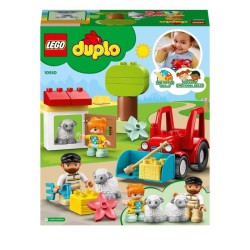 LEGO 10950 DUPLO Town Le Tracteur et Les Animaux Jouet avec Figurine du Mouton pour Enfant de 2 ans et +