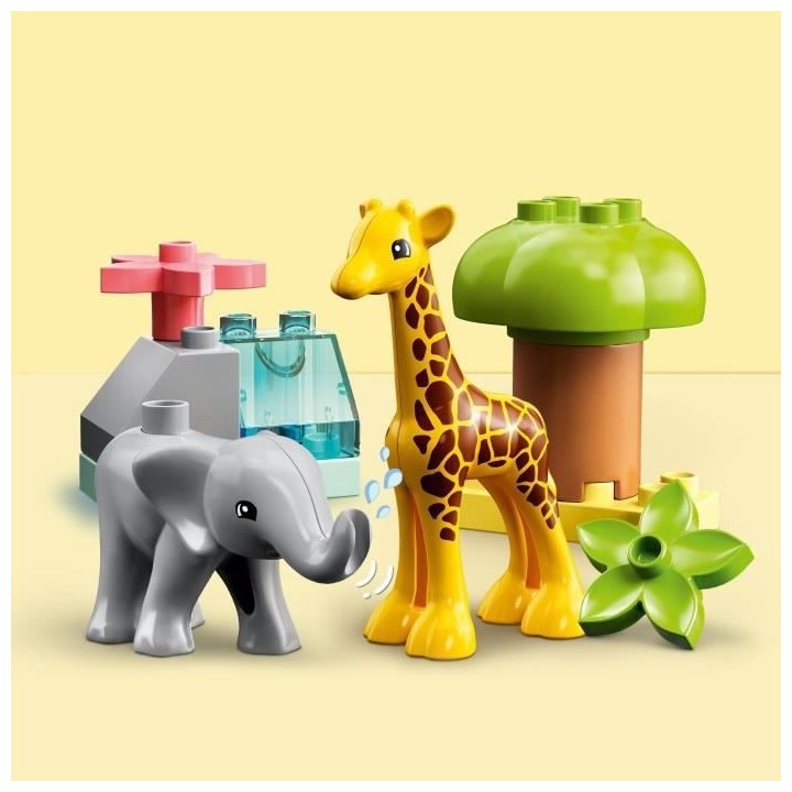 LEGO 10971 DUPLO Animaux Sauvages d'Afrique, Jouet sur le Safari des 2
