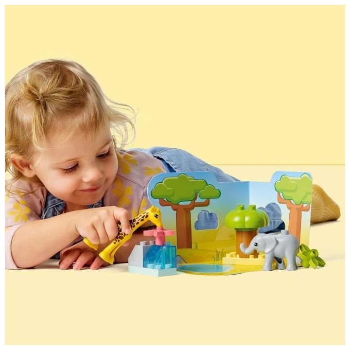 LEGO 10971 DUPLO Animaux Sauvages d'Afrique, Jouet sur le Safari des 2