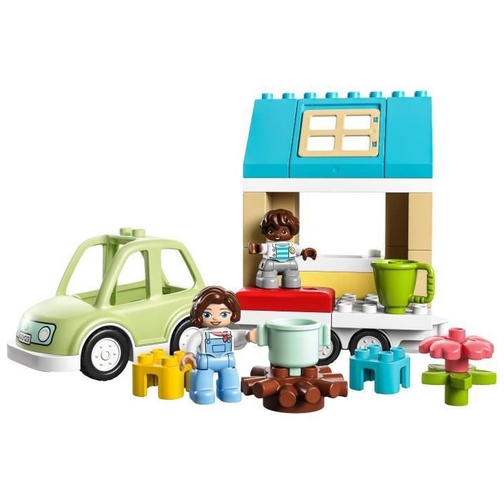 LEGO DUPLO Ma Ville 10986 La Maison Familiale sur Roues, Jouet Éducat