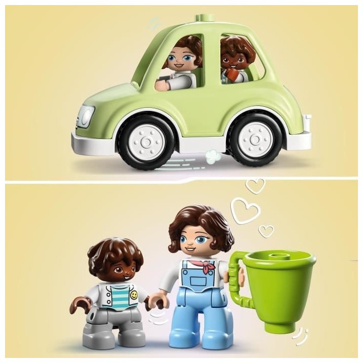 LEGO DUPLO Ma Ville 10986 La Maison Familiale sur Roues, Jouet Éducat