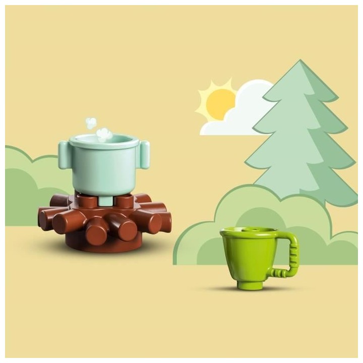 LEGO DUPLO Ma Ville 10986 La Maison Familiale sur Roues, Jouet Éducat