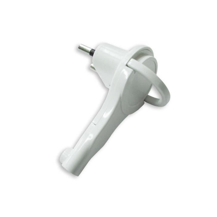 Fiche électrique mâle extra plate ZENITECH 2P 6A - Blanc