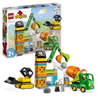 LEGO DUPLO Ma ville 10990 Le Chantier de Construction, Jouet Grue, Bul