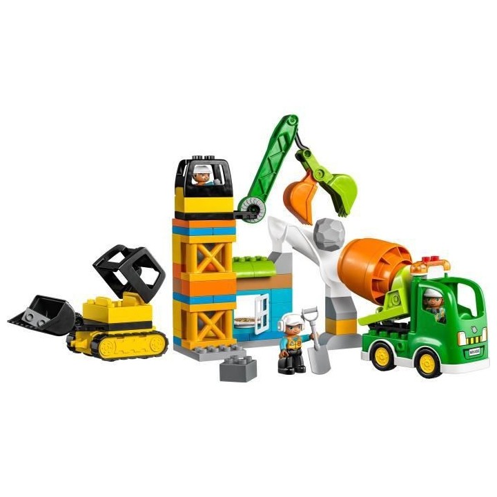 LEGO DUPLO Ma ville 10990 Le Chantier de Construction, Jouet Grue, Bul