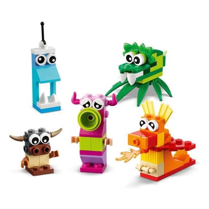 LEGO 11017 Classic Monstres Créatifs, Boite de Briques, 5 Jouets en F